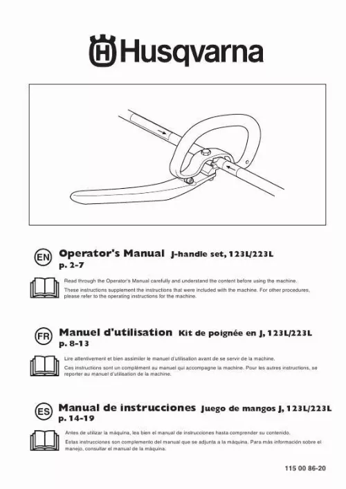 Notice HUSQVARNA JHANDLE SET 223 L tronçonneuse Trouver une solution à un problème HUSQVARNA